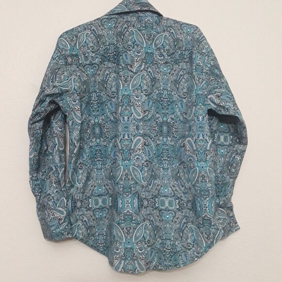 Paisley Kids Blue Button Down Shirt - Picture 4 of 4